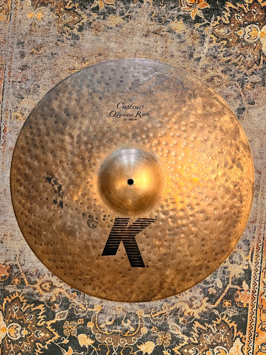 Zildjian K CUSTOM ORGANIC Ride 21” THINNER ONE! 2412 g CLEAN! RAW TOP & BRILLIANT UNDERSIDE! Why Pay $540?