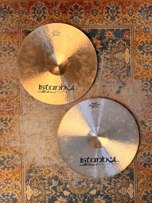 Rare Istanbul Mehmet TRADITIONAL 16” Hihats DARK WARM Massive Tone! 1422 1590 g
