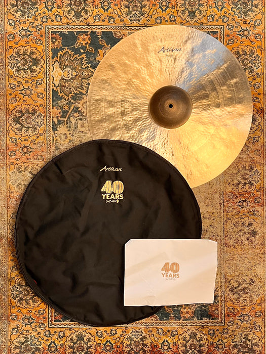 Sabian 40th ANNIVERSARY ARTISAN Raw Bell 22” Ride 3472 g w BAG & CERTIFICATE! Rare! LIMITED!