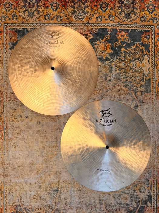 Zildjian K CONSTANTINOPLE 14” Hihats THINNER AT ONLY 874 1129 g INCREDIBLE! Dark Responsive! Don’t PAY $800!