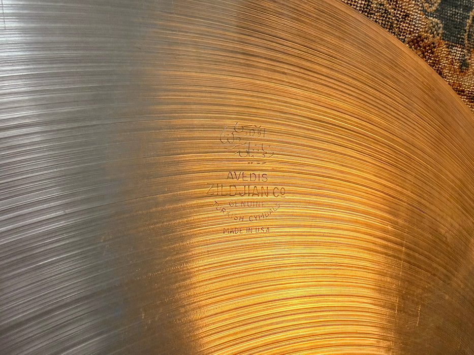 BIG Light 1960s Vintage Zildjian 22” Light Crash Ride ONLY 2436 g Complex Thin 22”! Golden GLOW! THIN
