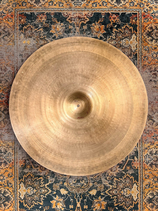 HOLY GRAIL Vintage Zildjian 24” TRANS STAMP 1940s RIDE CRASH 2940 g Amazing CYMBAL! End Of The Road A!