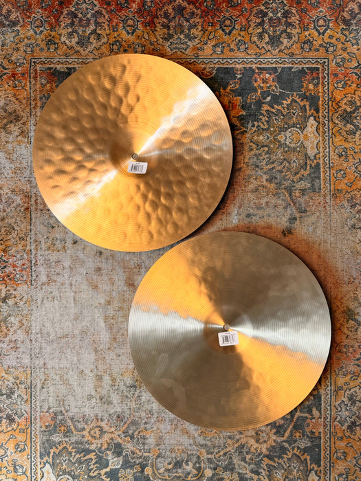 Zildjian K 15” FAT HATS Hihats! PERFECT SHAPE! Darker Tone! 1214 1494 g Don’t Pay $720 for a Guess!