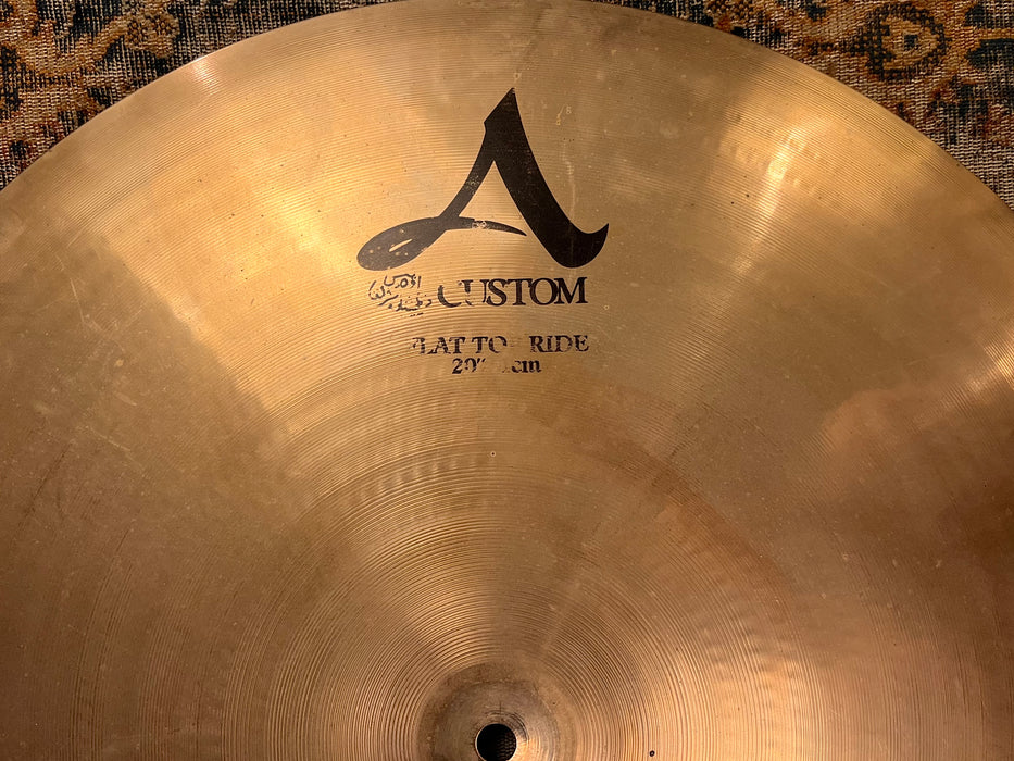 Discontinued Ultra Smooth GLASSY Zildjian 20” A CUSTOM FLAT RIDE 2296 g