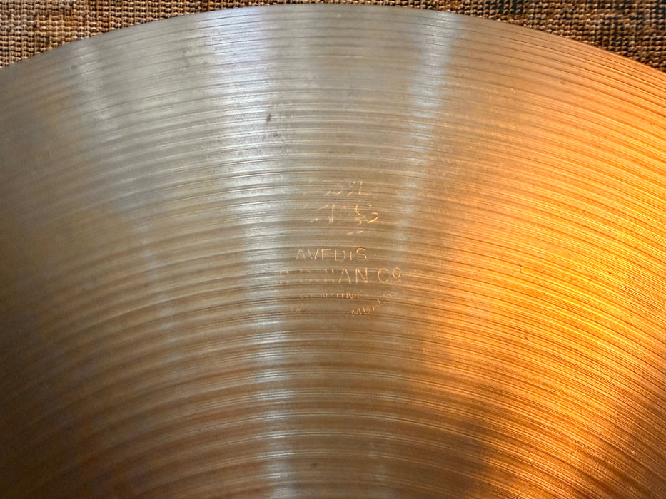 Vintage Zildjian 1960s THIN CRASH 17” GREAT ONE! Only 1188 g Rounded Over Bell! Smooth & Full
