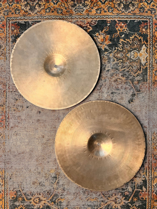 RARE Early Sabian HH HAND HAMMERED Hihats 14” 964 1396 g CANADIAN K Vibe ULTRA DARK CRISP LOW 40 Years DRY!