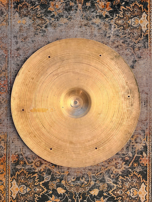 Rare 1950s Vintage Zildjian 20” SIZZLE CRASH RIDE 2262 g w ALL 6 Vintage RIVETS! Hand Hammered