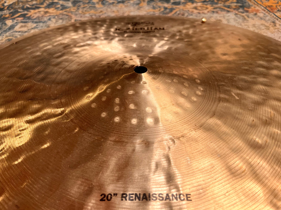 Zildjian K Constantinople Renaissance Ride 20” Sizzle AMAZING ONE! Very Smooth! Hand Picked 1822 g CLEAN