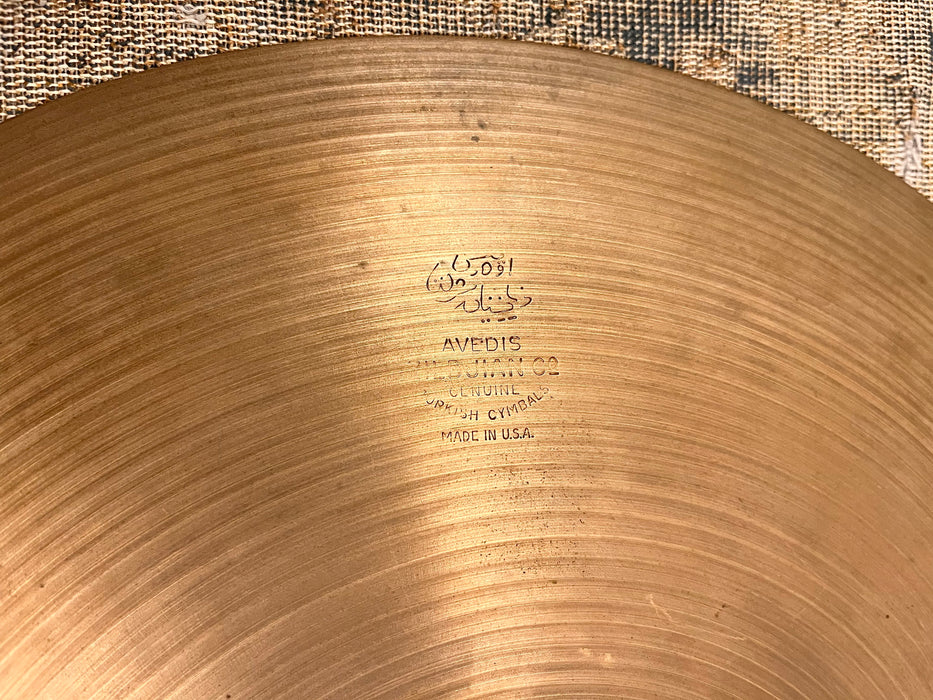 1960s Vintage Zildjian New Beat 14” HiHats 818 1210 g Factory Logo Stamp THIN LIGHT Crisp!
