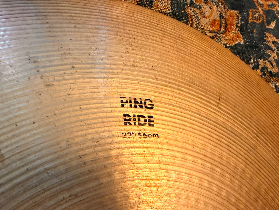 THE FAMOUS ZILDJIAN 22” PING RIDE 3698 g CLASSIC Cutting Tone! Don’t PAY $500!