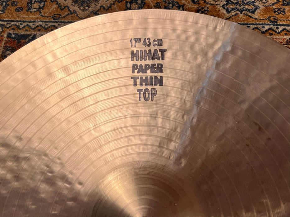 RARE GIANT MASTERWORK JAZZ MASTER 17" PAPERTHIN Hihats 1032 1130 Gs NEW