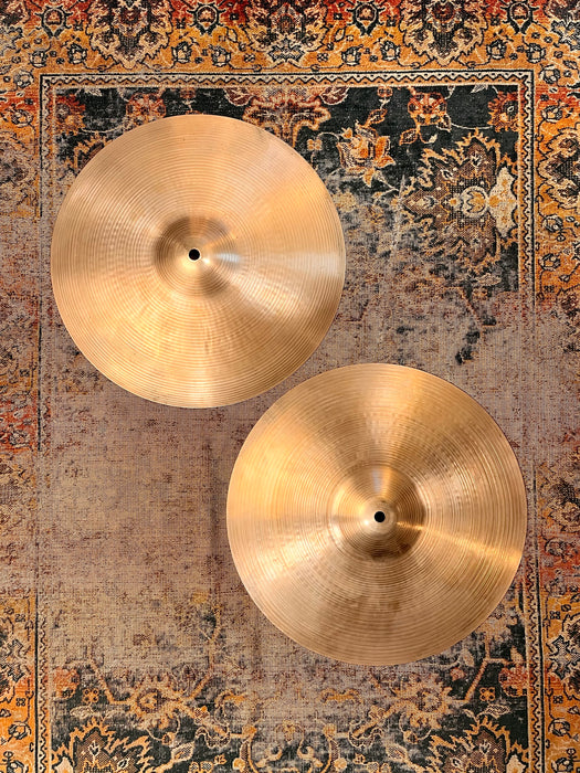 Vintage 1970s Zildjian New Beat 14” Hihats 930 1530 g  CLEAN CRISP! ARTICULATE CLASSIC TONE