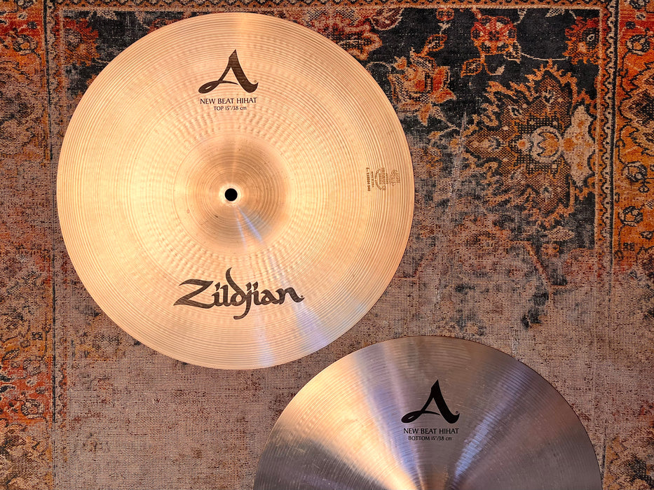 Zildjian 15” NEW BEAT Hihats Very CLEAN! FAMOUS Classic Tone! 1095 1616 g Don’t Pay $550 For A Guess!
