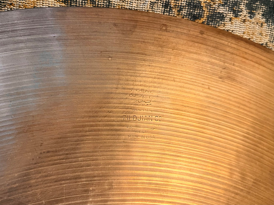 Vintage Zildjian 1950s 24” Ride Crash 3274 g VERY SWEET Sounding! Hand Hammered Light and Crashable!