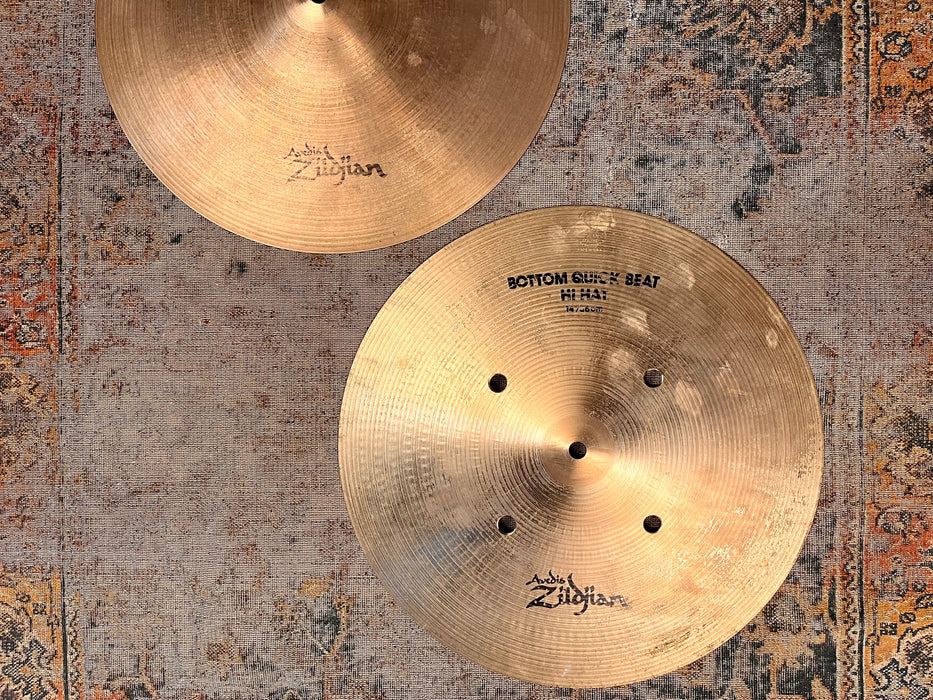 Zildjian QUICK BEAT 14” Hihats 1164 1510 g CRISP Tight DRY! Amazing Sounding Pair! Vinnie Colauita!