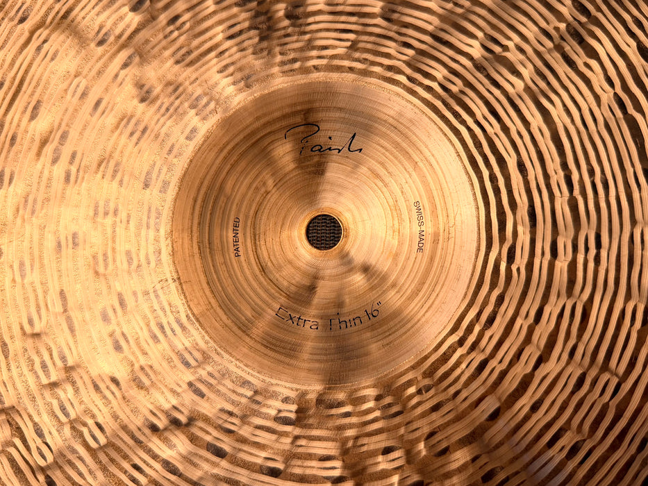 PAISTE Original ETCHED LOGO TRADITIONAL EXTRA THIN Crash 16” 928 g ULTRA COMPLEX! Rare!