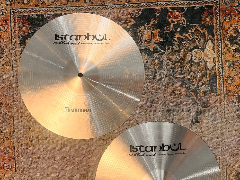 GLOWING WARM ISTANBUL Mehmet Traditional Hihats 14” 1060 1234 g IMMACULATE! Gorgeous Hats