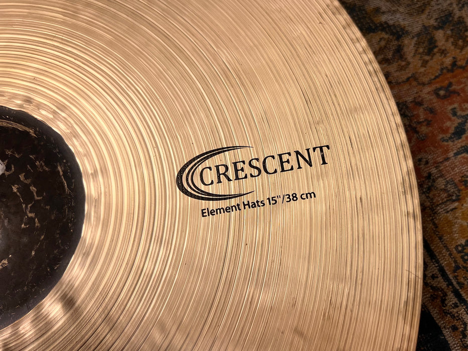 Rare 15” Sabian CRESCENT Hihats 1144 1517 g IMMACULATE Discontinued Don’t Pay $700