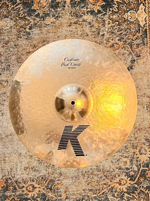 Zildjian K CUSTOM FAST CRASH 18” BRILLIANT Only 1164 g ULTRA PAPER THIN Dark Shimmering