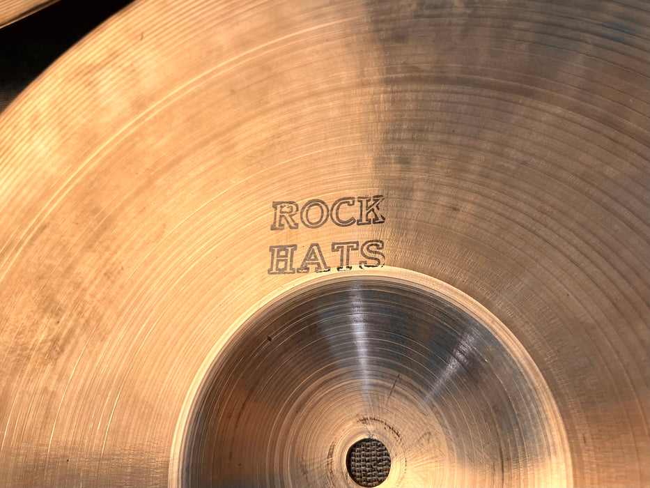 RARE Vintage Sabian 15” ROCK HATS Hihats 1484 1538 g MASSIVE AAs! Some of THE FIRST Sabian Hihats