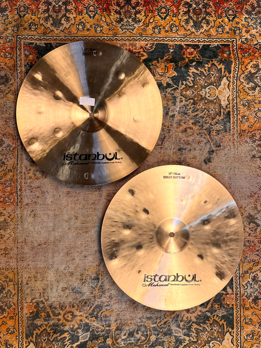 Huge Dark Low ISTANBUL Mehmet Hamer Hihats 15” 1197 1314 g IMMACULATE! DUO! Deep Hammering