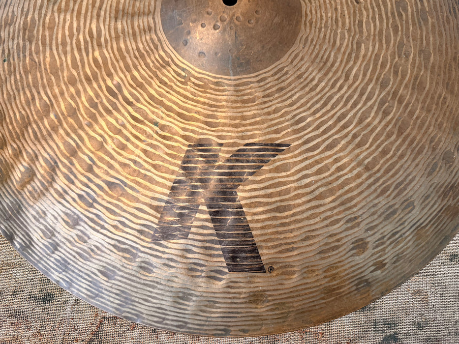ORIGINAL Zildjian K Custom HIGH DEFINITION Ride 22” THINNER AT 2976 g DRY! DARK Patina! BEAUTIFUL