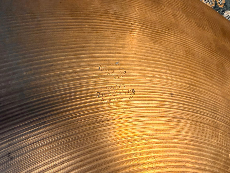Rare 1940s Vintage Zildjian TRANS STAMP 22” THIN Crash Ride 2576 g Gorgeous Hand Hammered GEM!