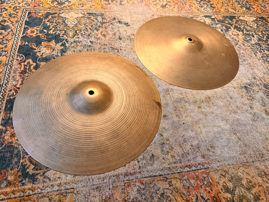1960s Vintage Zildjian 14” Hihats 854 996 g RINGO Light Whipsy Classic 60s TONE! Tight But Complex!v