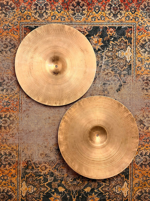 Massive Vintage 1960s Zildjian 16” Hihats 1474 1588 g DARK AND FULL