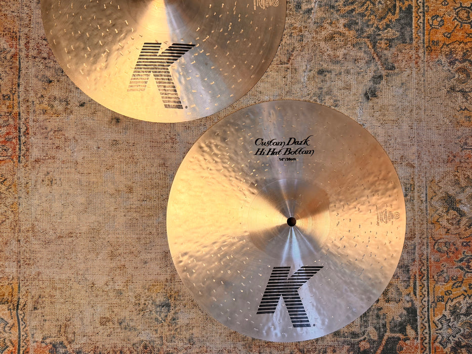 Zildjian K CUSTOM DARK 14” Hihats CLEAN DARK CRISP TONE! 1042 1240 g Versatile! Don’t pay $630!!