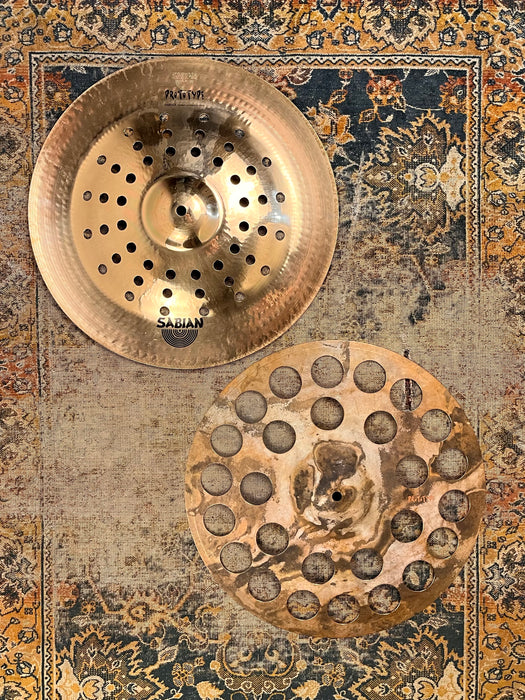 SABIAN Prototype MEET THE MASTERS 16” Hihats Effects SICK HATS CHINA Combo! 830 830 g UNIQUE