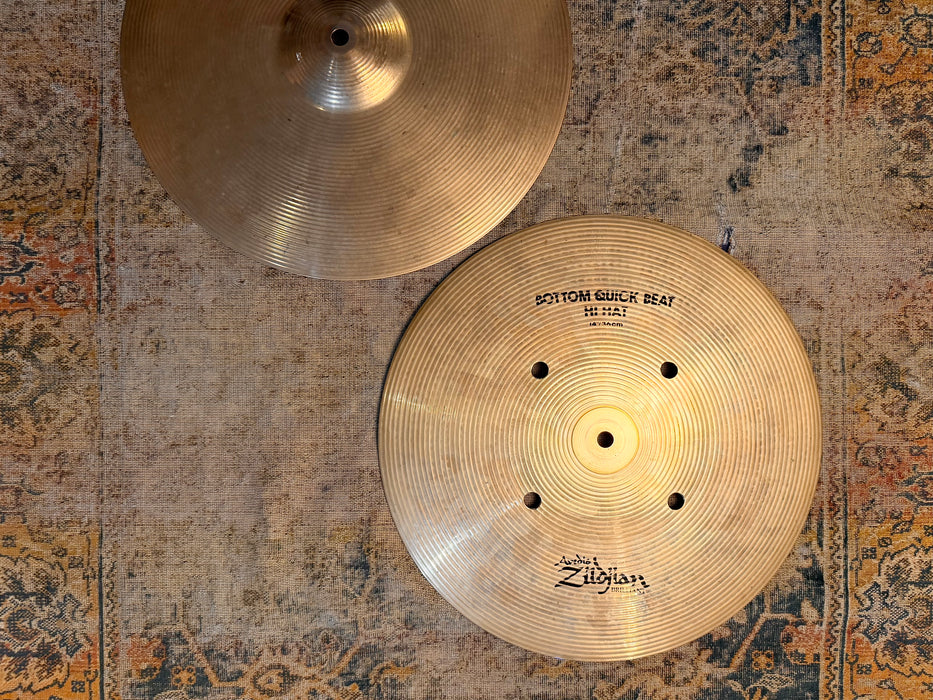 Zildjian BRILLIANT Quick Beat 14” Hihats 1154 1446 g RARE ULTRA CRISP CLEAN SHIMMER!