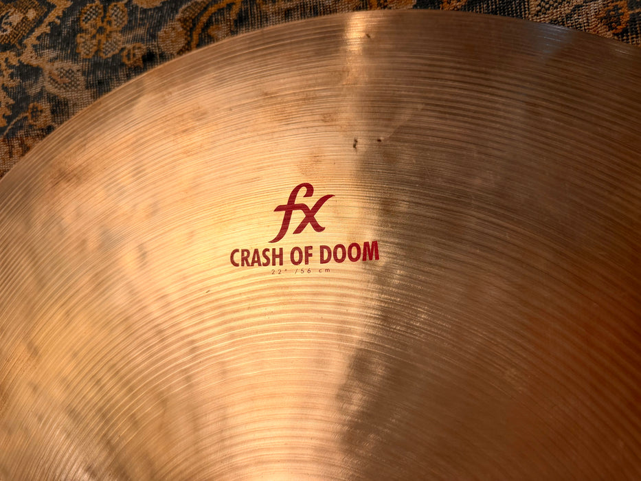 Zildjian Oriental 22” CRASH OF DOOM IMMACULATE Cond! DRIER ONE - GREAT ALTERNATE RIDE! Dark Low 2838 g
