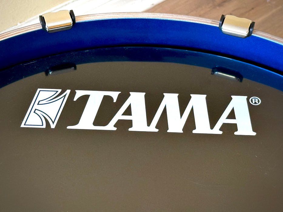 UNIQUE CUSTOM TAMA Starclassic Walnut Birch 7 Piece Drum Set in Molten Blue Ice Fade IMMACULATE