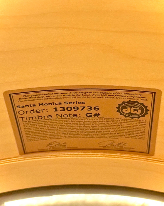 Custom DW Collector's Series SANTA MONICA Drum Set 10", 12", 13", 16", 18", 22", 10" Concert BLUE GLASS GLITTER Finish