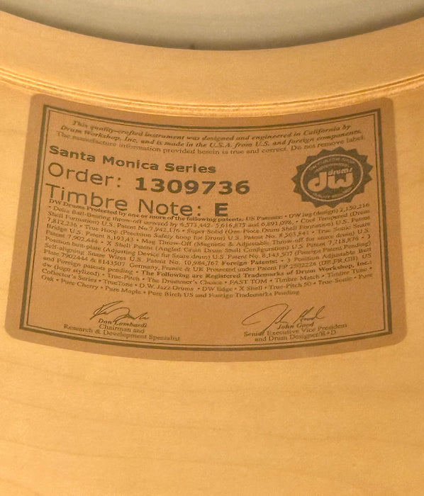 Custom DW Collector's Series SANTA MONICA Drum Set 10", 12", 13", 16", 18", 22", 10" Concert BLUE GLASS GLITTER Finish