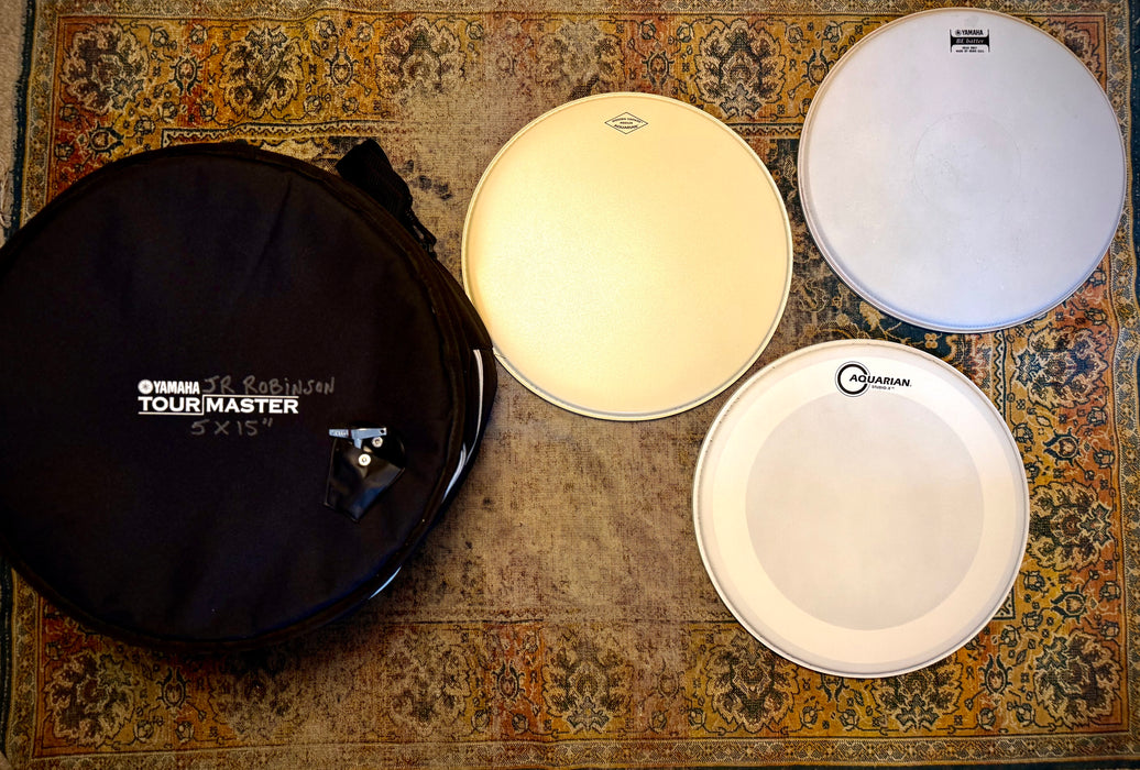 JOHN JR ROBINSON’s PERSONAL SIGNATURE YAMAHA 5” X 15” Birch Snare Drum IMMACULATE In JR Bag! VERY RARE MIJ