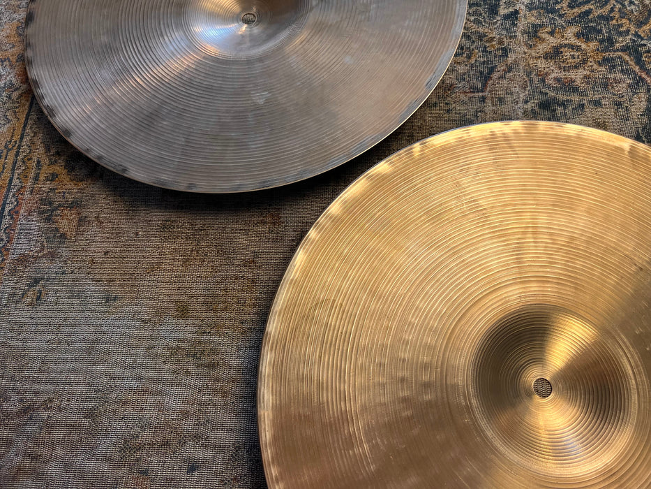THIN TOP Vintage Zildjian 1970s 15” NEW BEAT Hihats 935 1496 g CLEAN DARK