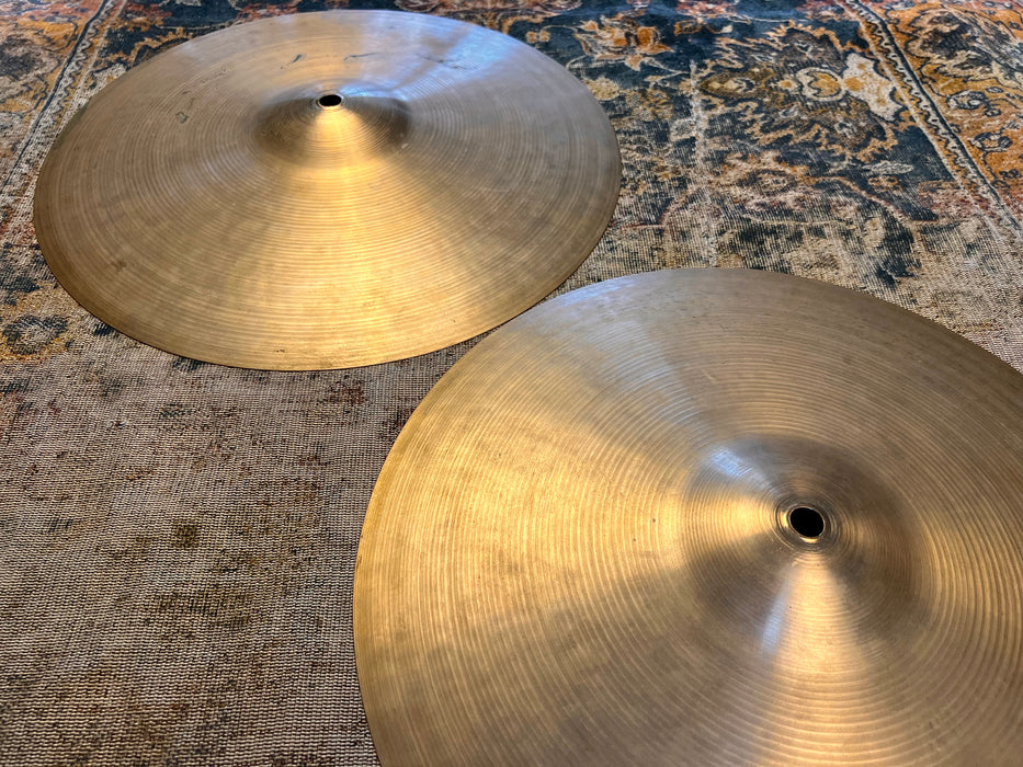 PAPER THIN Vintage 1960s Zildjian 14” Hihats ONLY 725 745 g Whispy Complex