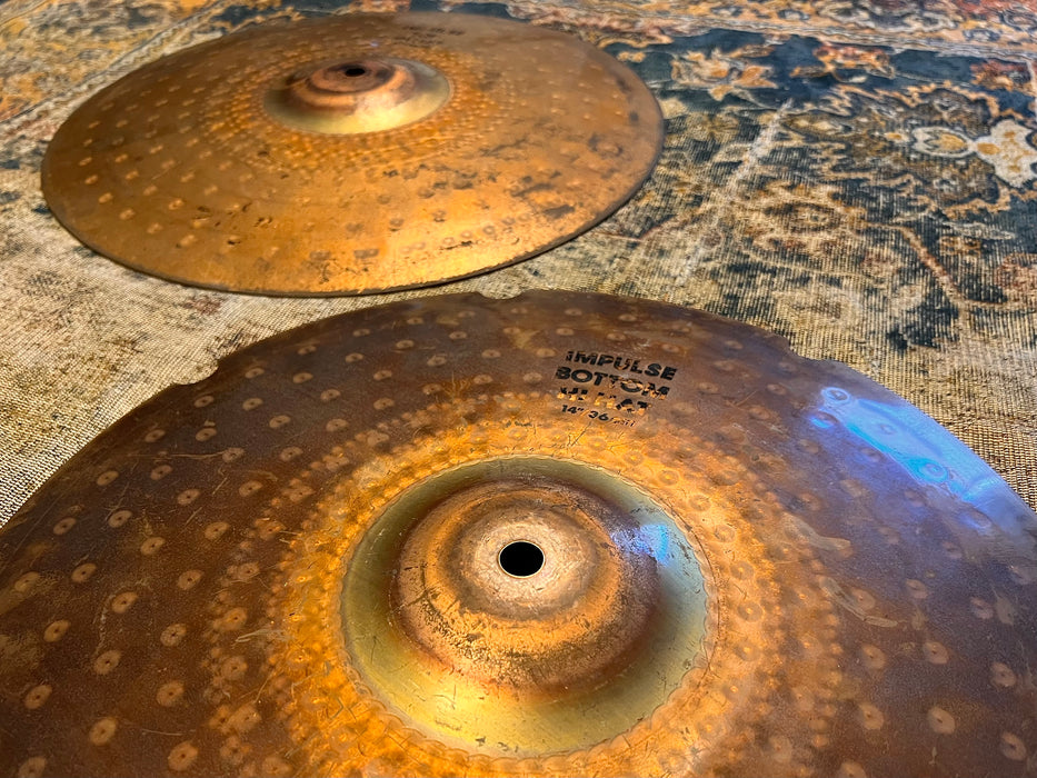 ZILDJIAN RUDE HIHATS? Well…CLOSE! Zildjian IMPULSE 14” Hihats 1132 1120 g RAW Factory Notches