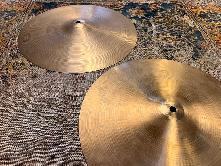 CLEAN 1960s Vintage Zildjian EARLY New Beat Hihats 14” 865 1231 g COMPLEX
