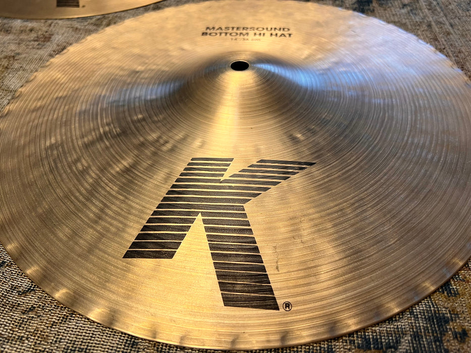 EARLY Zildjian K MASTERSOUND 14” Hihats 1192 1369 g CLEAN LOOK + TONE