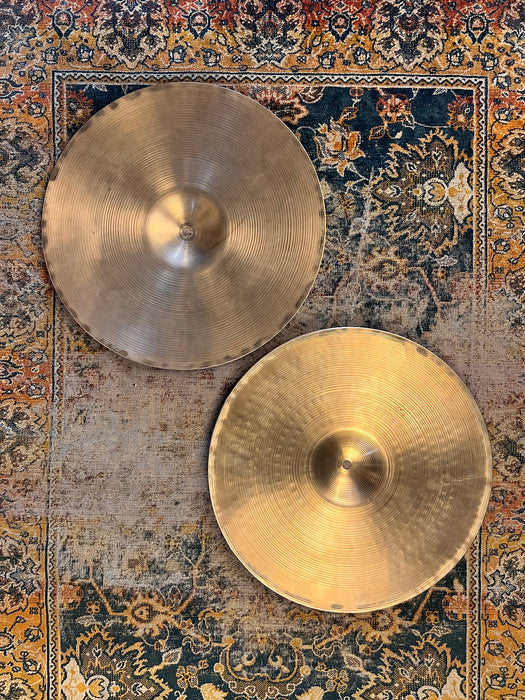 THIN TOP Vintage Zildjian 1970s 15” NEW BEAT Hihats 935 1496 g CLEAN DARK