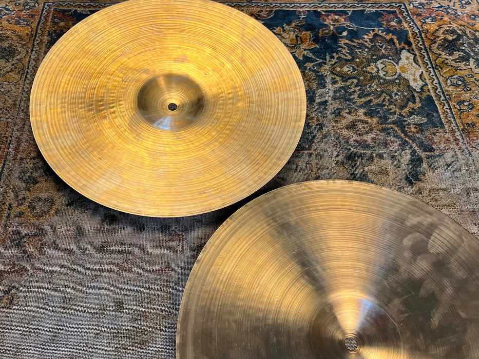 PAPER THIN Vintage 1960s Zildjian 14” Hihats ONLY 725 745 g Whispy Complex