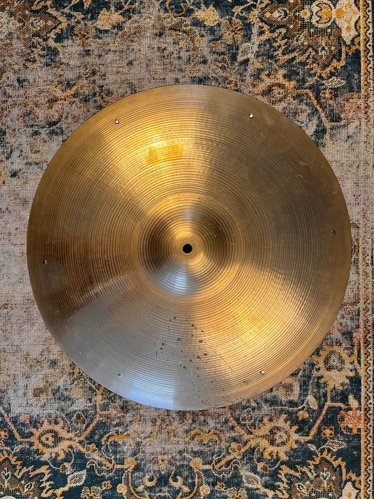 SMOOTH 1960s Vintage Zildjian Hand Hammered 18” Light Ride Sizzle 1549 g ALL 6 RIVETS