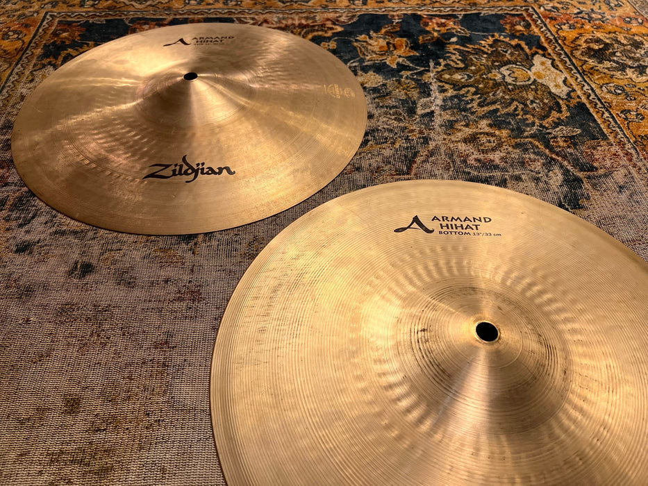 Rare CRISP ZILDJIAN ARMAND Hihats 13” 858 1018 g No Longer Made