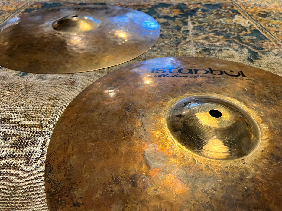 Istanbul Mehmet Raw Unlathed Brilliant Bell Dark Crisp Hihats 14” 1022 1298 g MINT