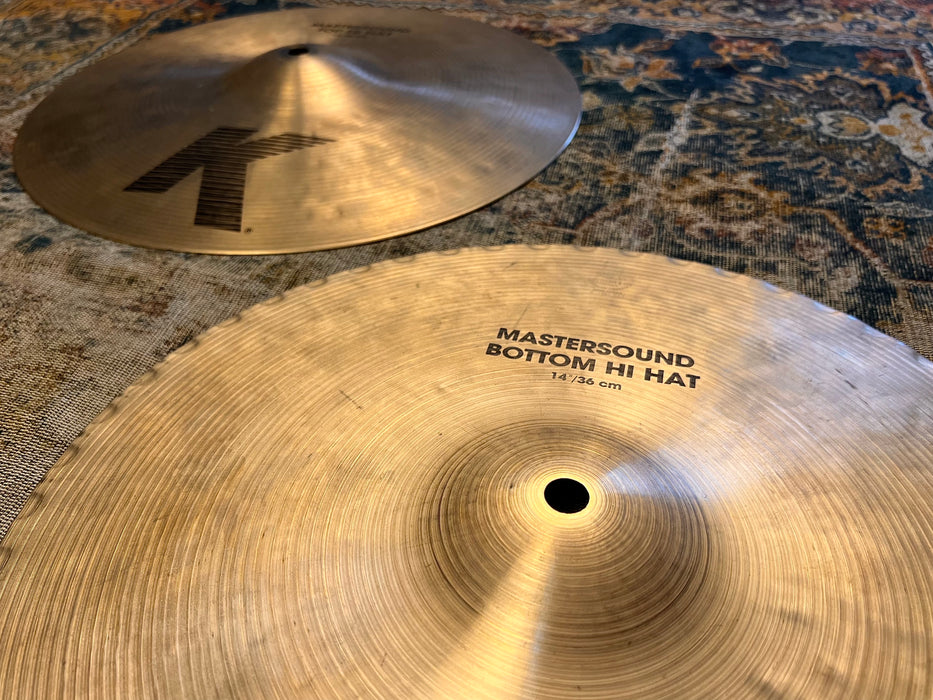 EARLY Zildjian K MASTERSOUND 14” Hihats 1192 1369 g CLEAN LOOK + TONE