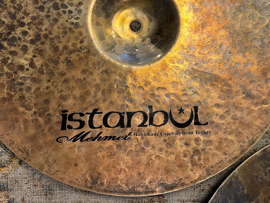 Istanbul Mehmet Raw Unlathed Brilliant Bell Dark Crisp Hihats 14” 1022 1298 g MINT