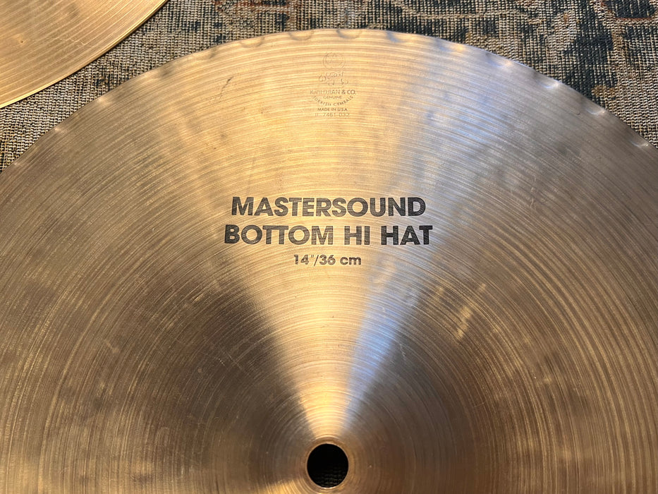 EARLY Zildjian K MASTERSOUND 14” Hihats 1192 1369 g CLEAN LOOK + TONE